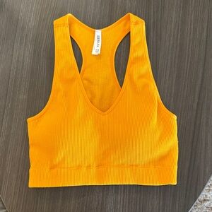 Women’s Orange Ribbed Tank